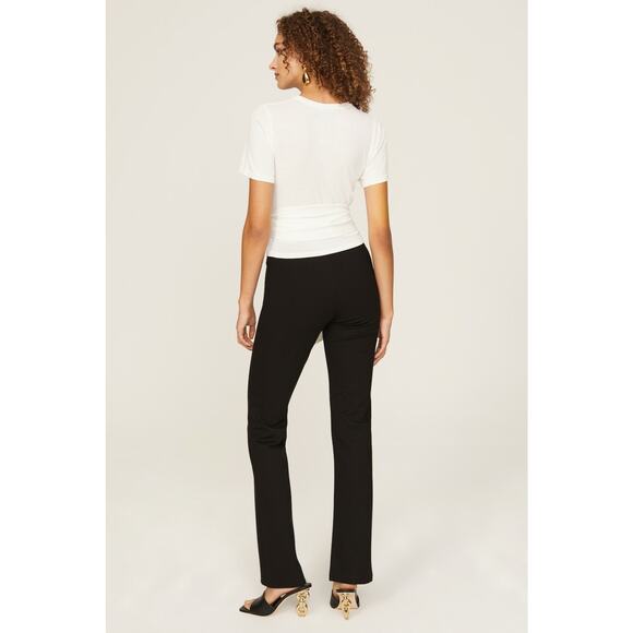 Modern Citizen Jude Cropped Wrap Top Size Small White Crepe Minimalist Chic - Picture 13 of 13